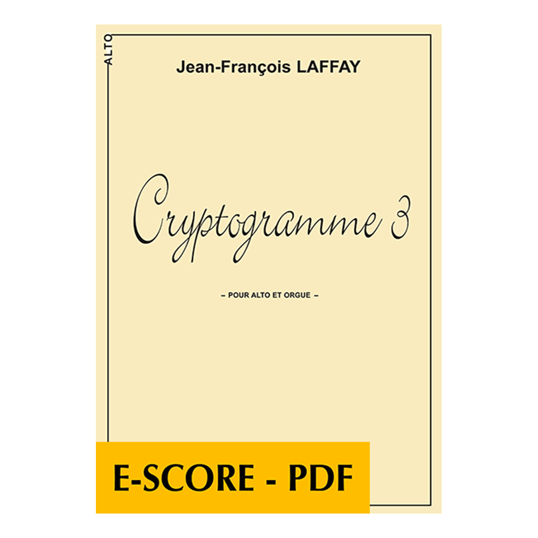 Cryptogramme 3 for viola and organ - E-score PDF