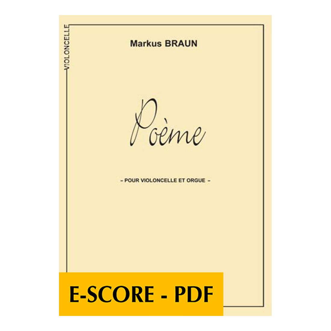 Poème pour violoncelle et orgue - E-score PDF