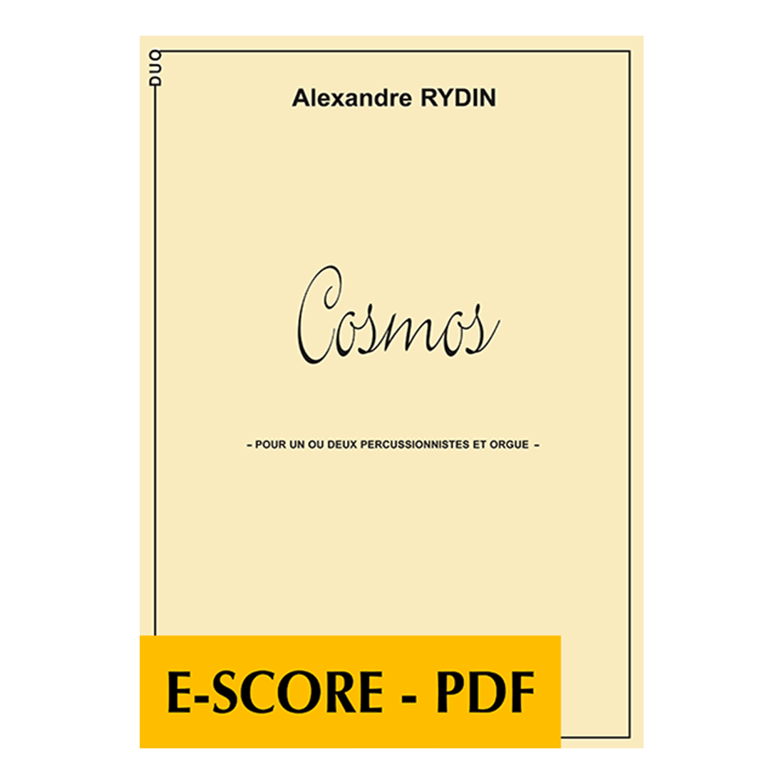 Cosmos for organ and percussion - E-score PDF