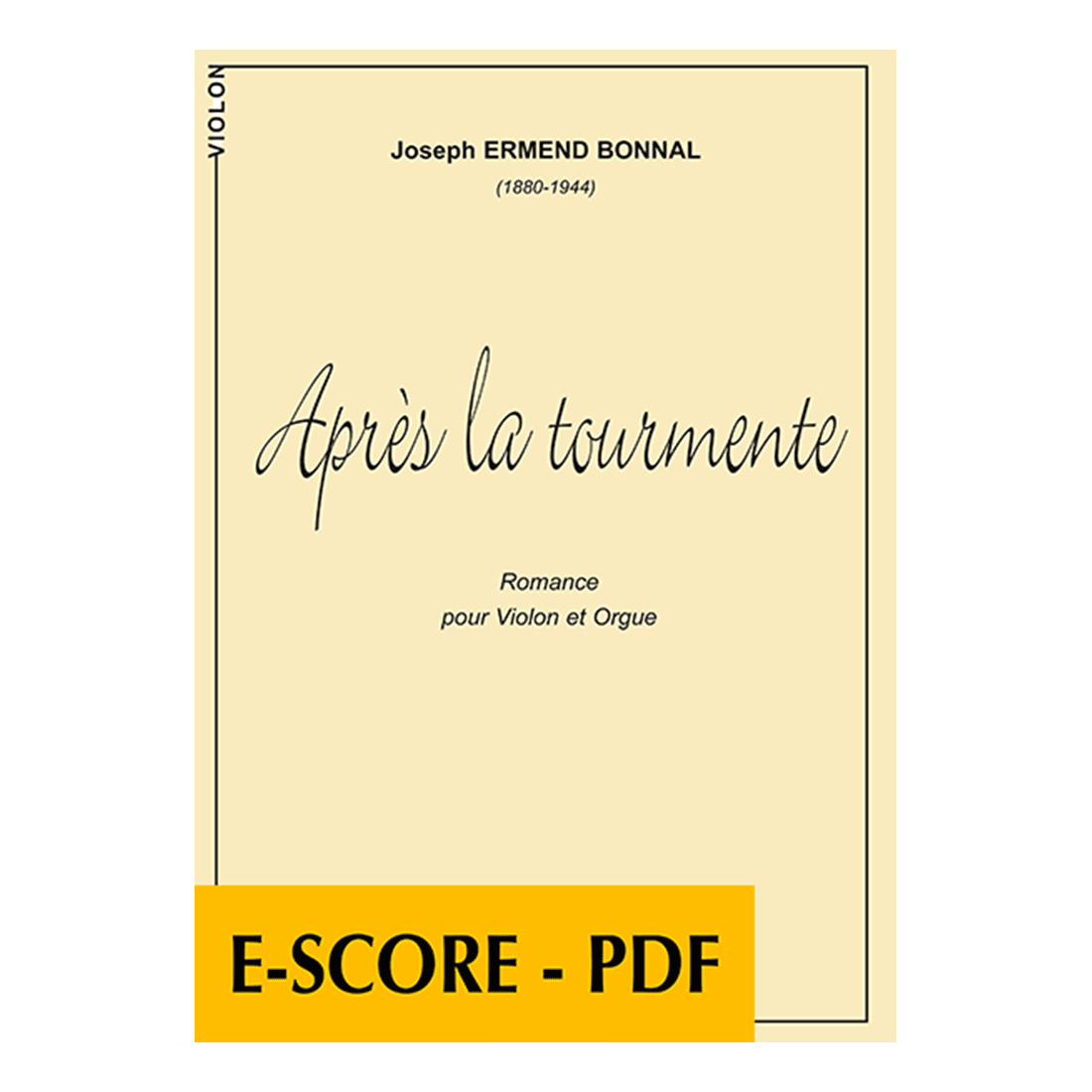 Après la tourmente für Violine und Orgel - E-score PDF