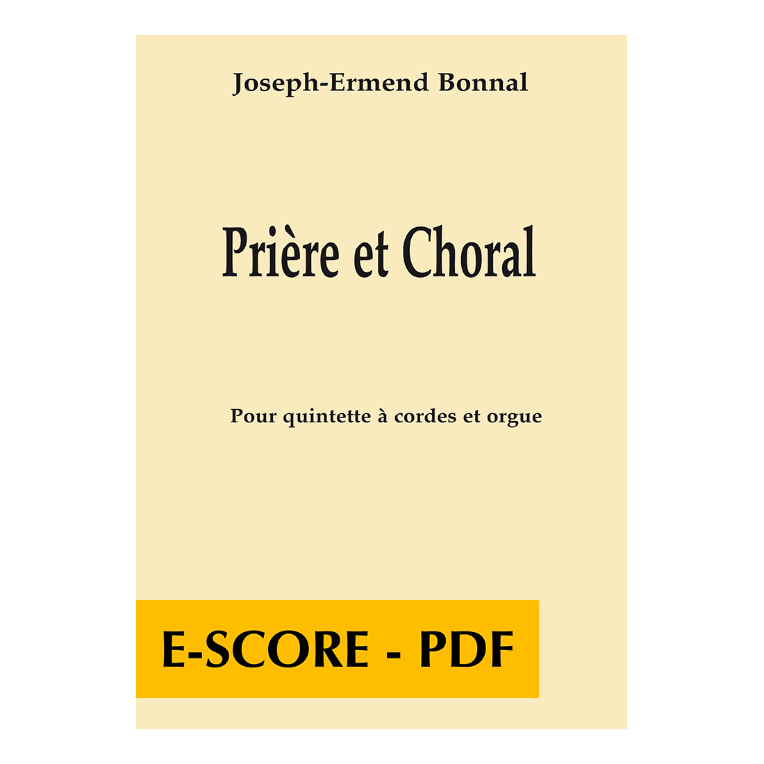 Prière et choral für Orgel und Streichinstrumente - E-score PDF