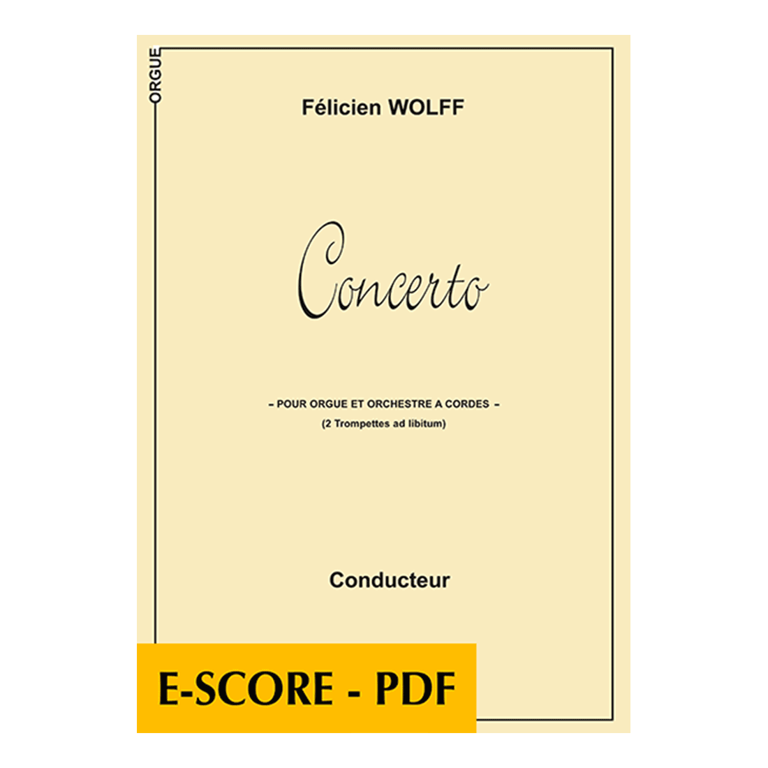 Concerto über Veni Creator für Orgel und Streichorchester (FULL SCORE) - E-score PDF