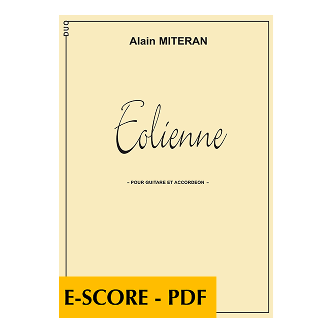 Eolienne for accordion and guitar - E-score PDF