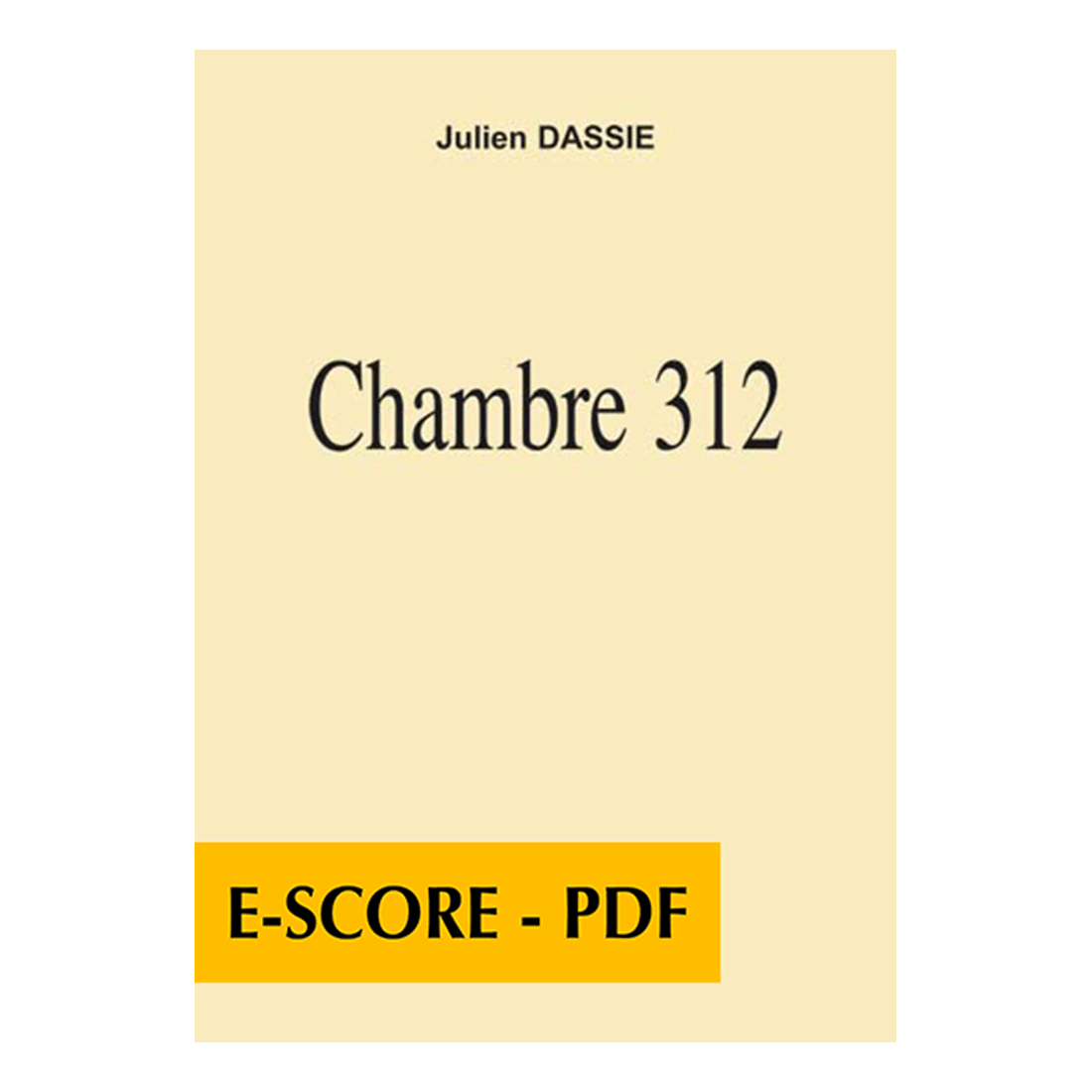 Chambre 312 für Akkordeon solo, Lyrischer Tenor und 13 Musiker (FULL SCORE) - E-score PDF