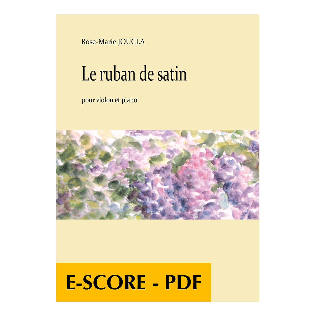 Le ruban de satin für Violine und Klavier - E-score PDF