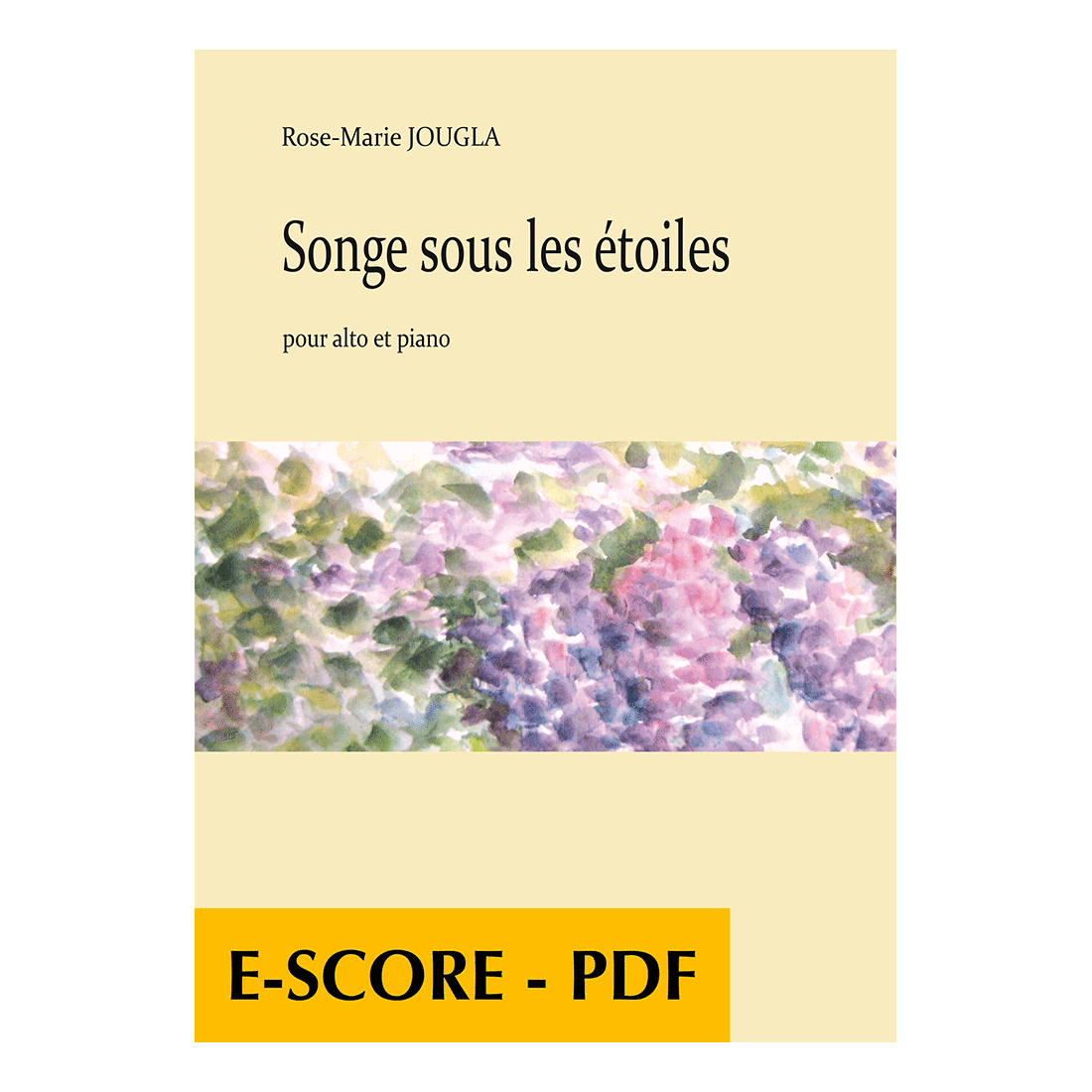 Songe sous les étoiles for viola and piano - E-score PDF