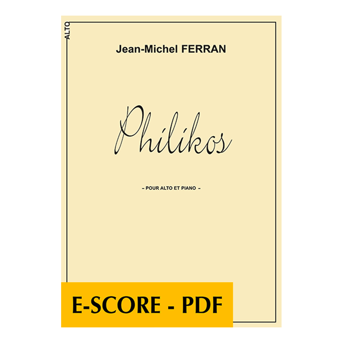Philikos (Version Viola und Klavier) - E-score PDF