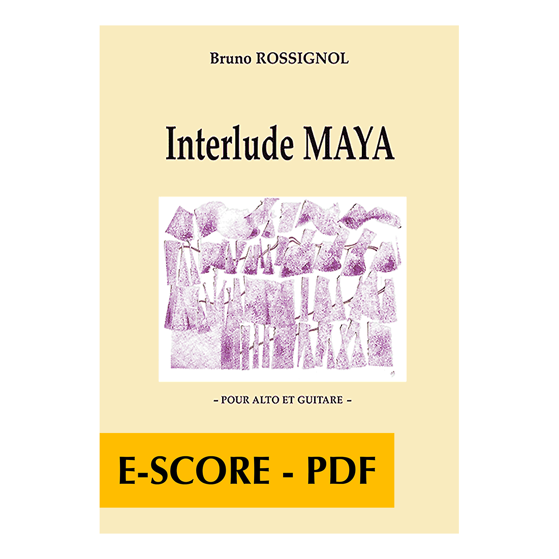 Interlude Maya pour alto et guitare - E-score PDF
