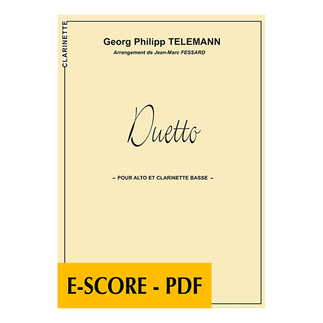 Duetto pour alto et clarinette basse - E-score PDF