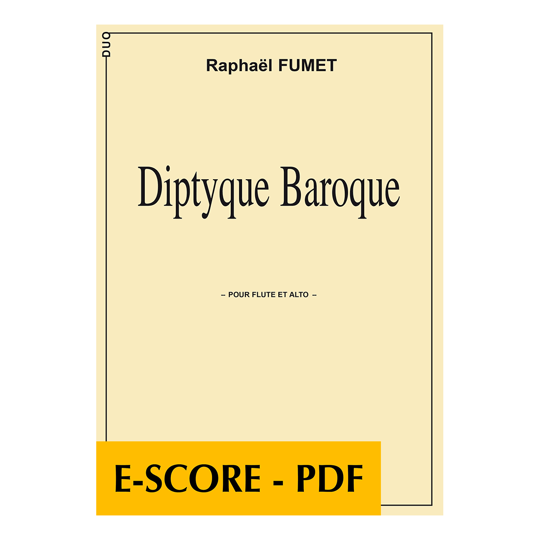 Diptyque baroque pour flûte et alto - E-score PDF