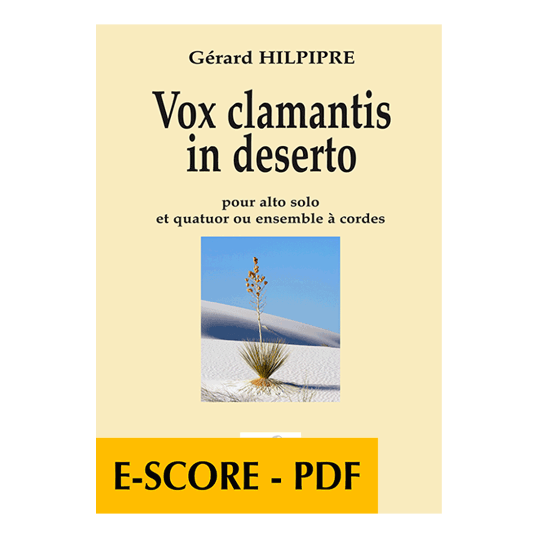 Vox clamantis in deserto für Bratsche und Streichquartett - E-score PDF