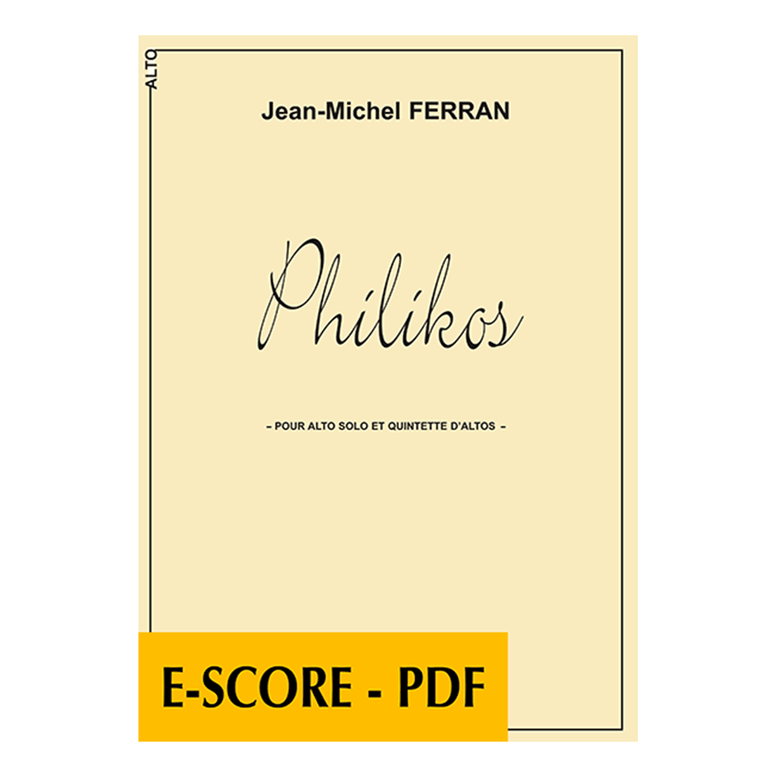 Philikos für Bratsche solo und Viola Quintett - E-score PDF