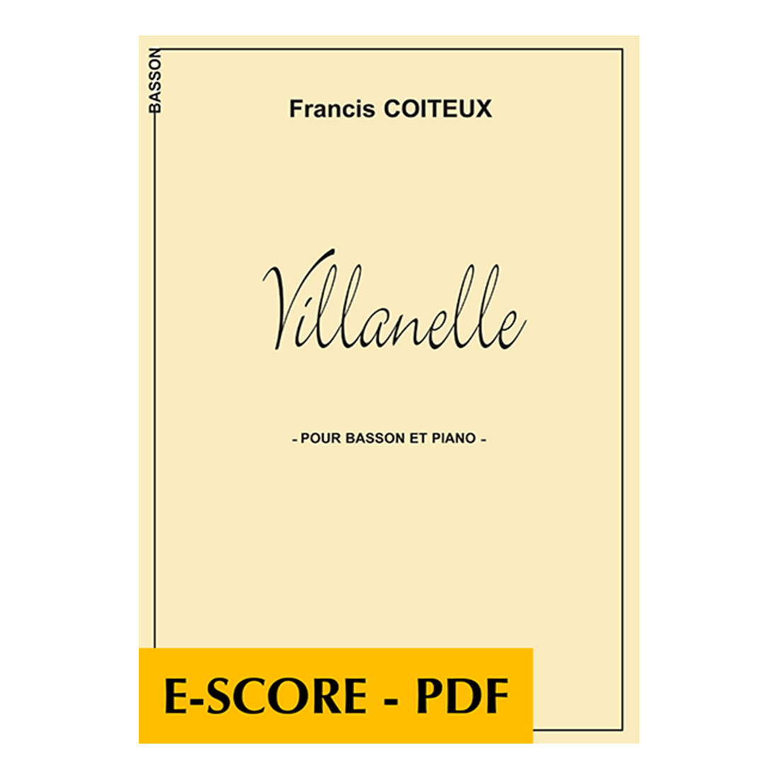 Villanelle für Fagott and Klavier - E-score PDF