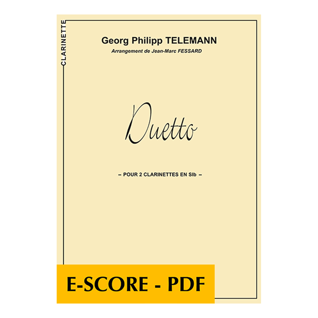 Duetto pour 2 clarinettes - E-score PDF