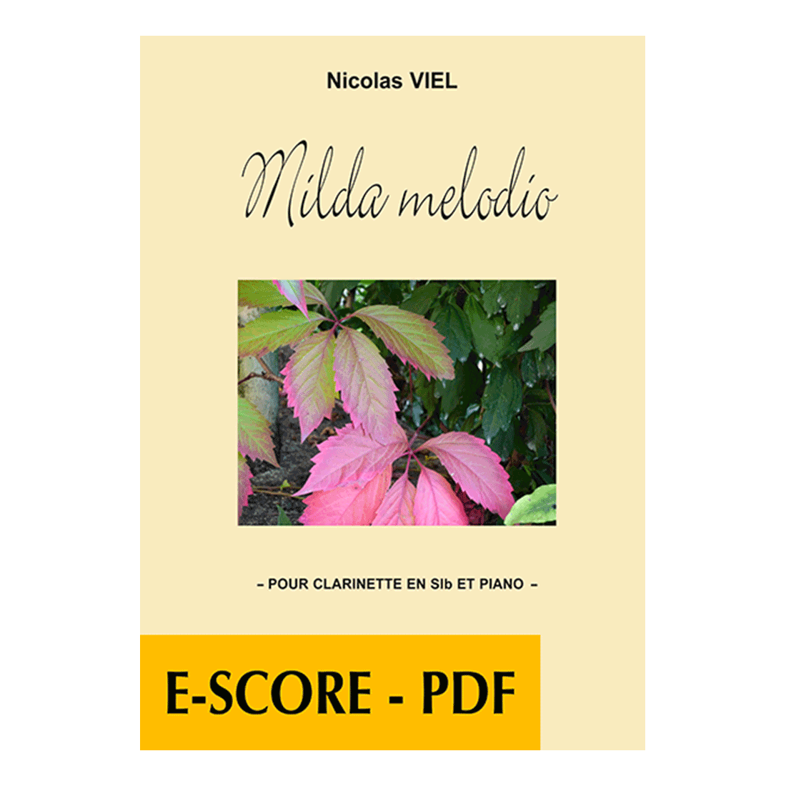 Milda melodio für Klarinette und Klavier - E-score PDF