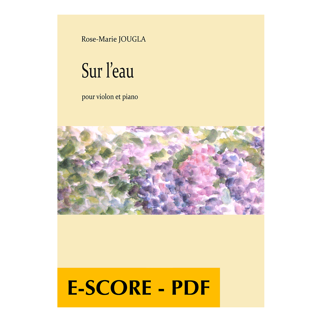 Sur l'eau für Violine und Klavier - E-score PDF