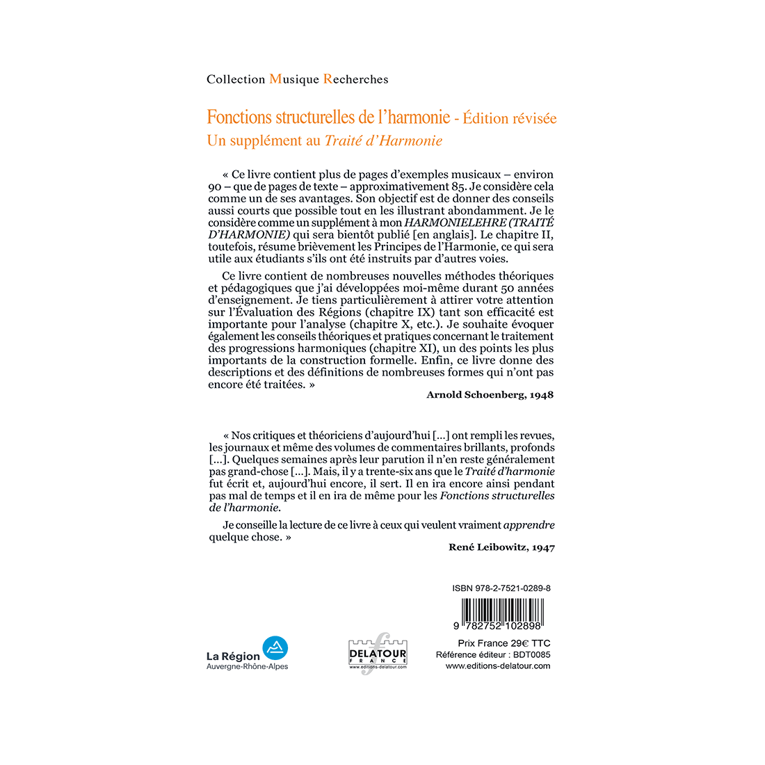 Fonctions structurelles de l'harmonie – Revised edition