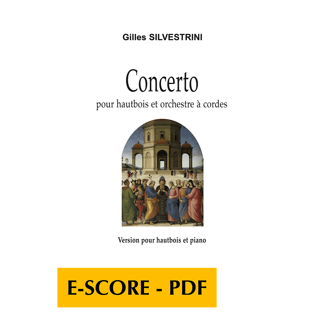Concerto pour hautbois et orchestre à cordes (version hautbois et piano) - E-socre PDF