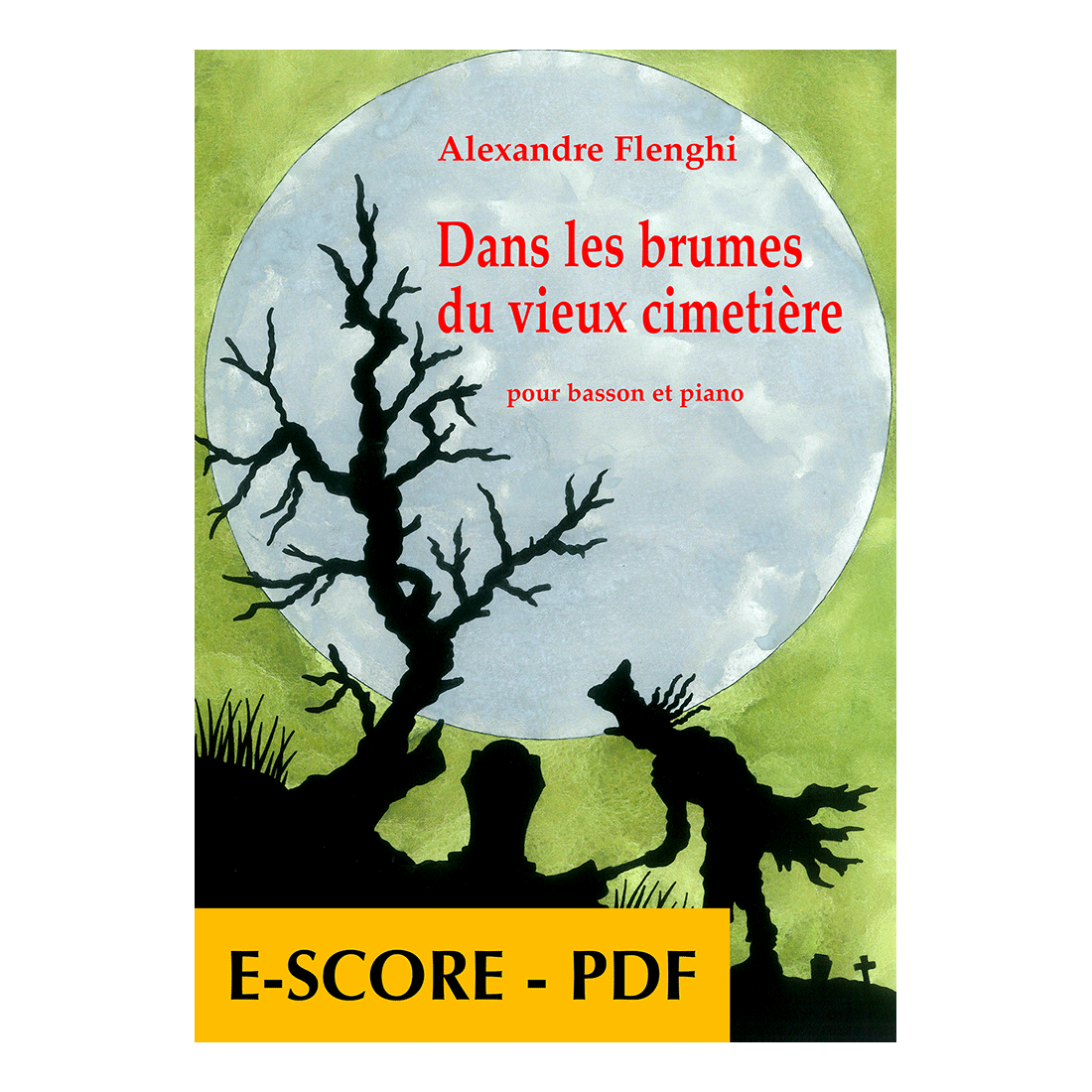 Dans les brumes du vieux cimetière für Fagott und Klavier - E-socre PDF