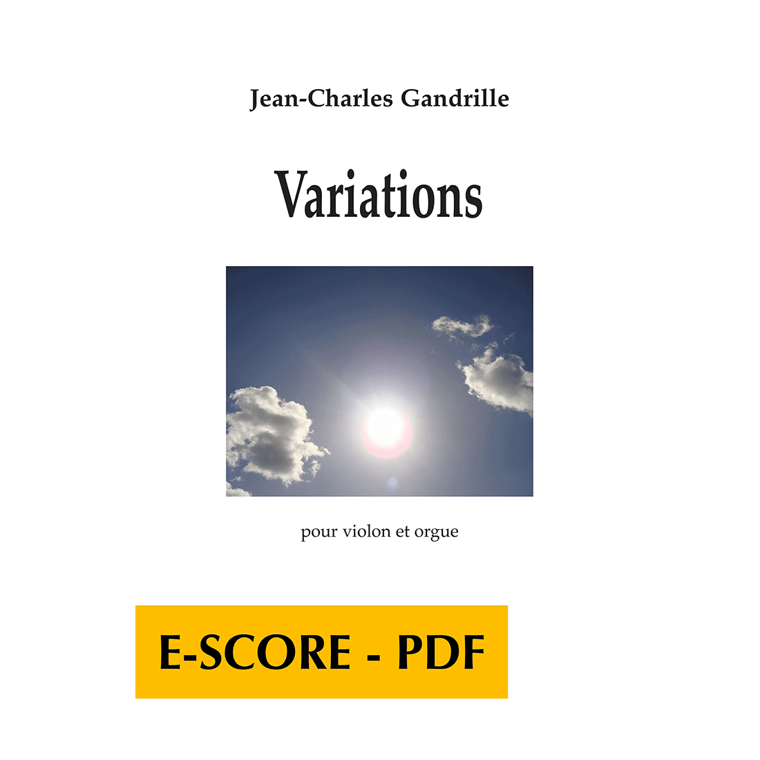 Variations pour violon et orgue - E-score PDF
