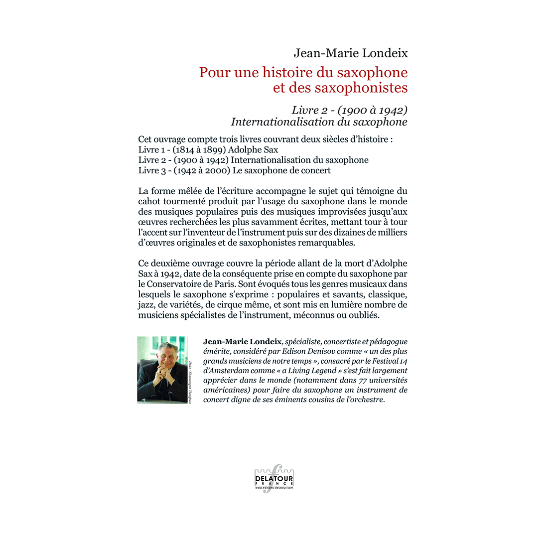 Pour une histoire du saxophone et des saxophonistes - Livre 2 - E-book PDF