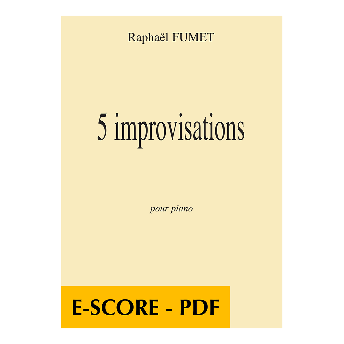 5 improvisations für klavier - E-score PDF
