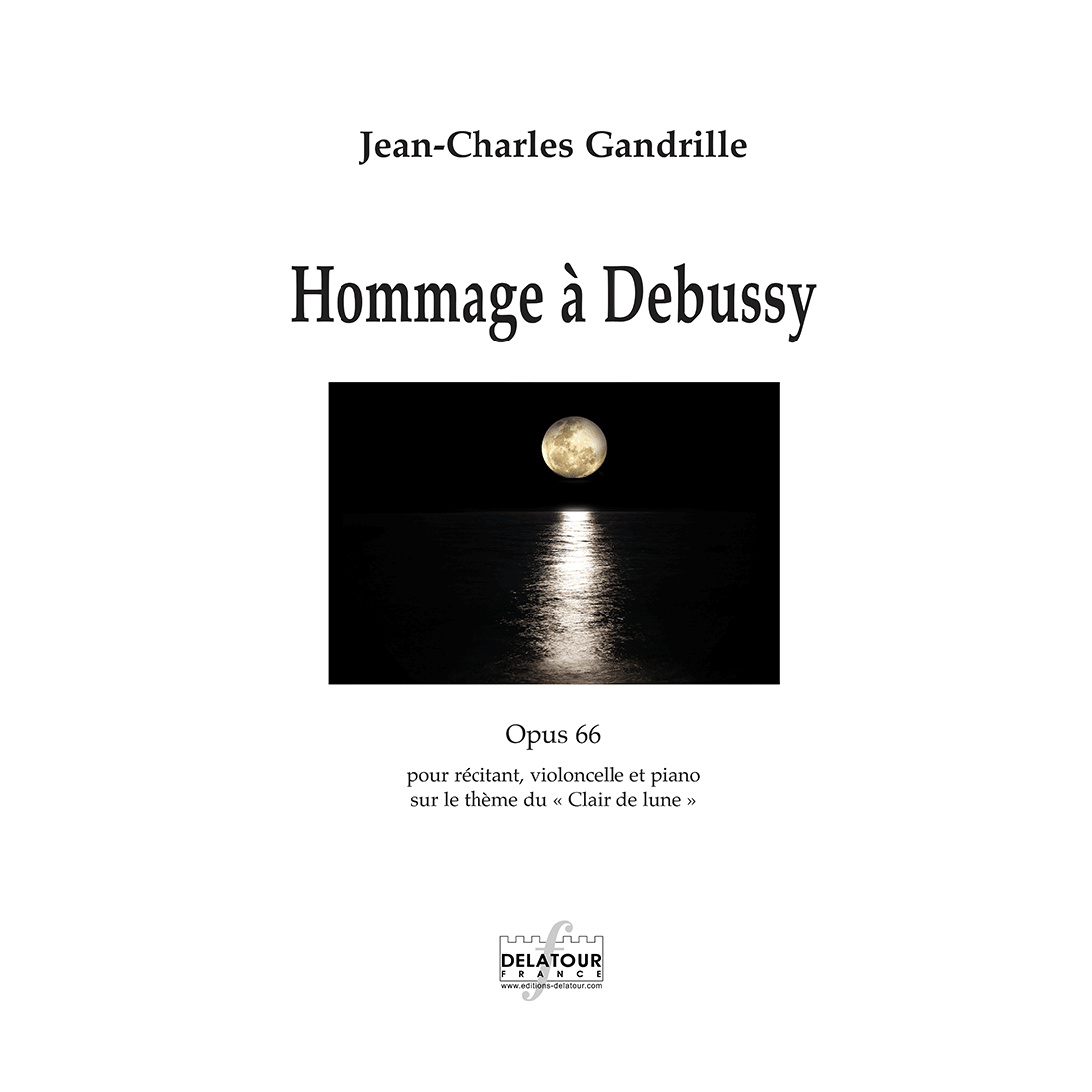 Hommage à Debussy pour récitant, für Klavier und Violoncello
