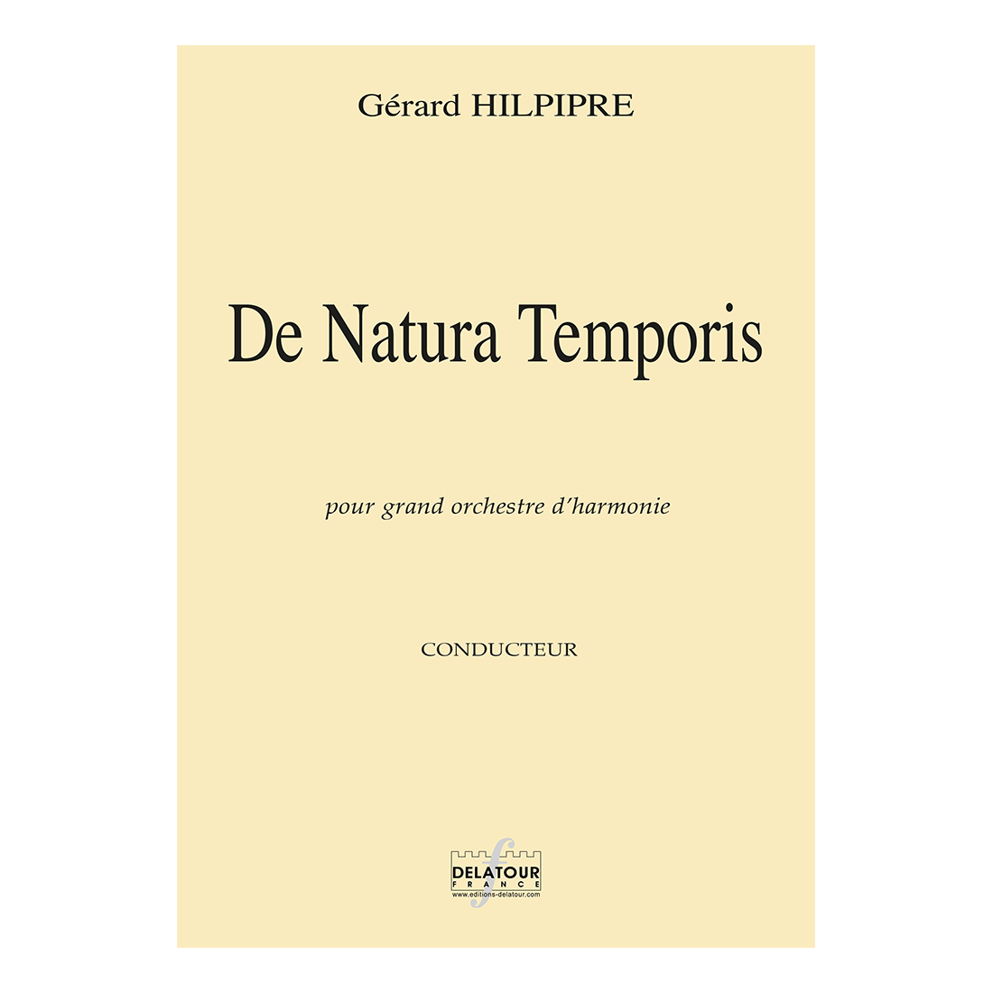 De Natura Temporis pour orchestre d'harmonie (CONDUCTEUR)