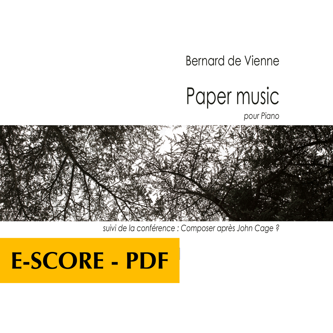 Paper music for piano - E-score PDF
