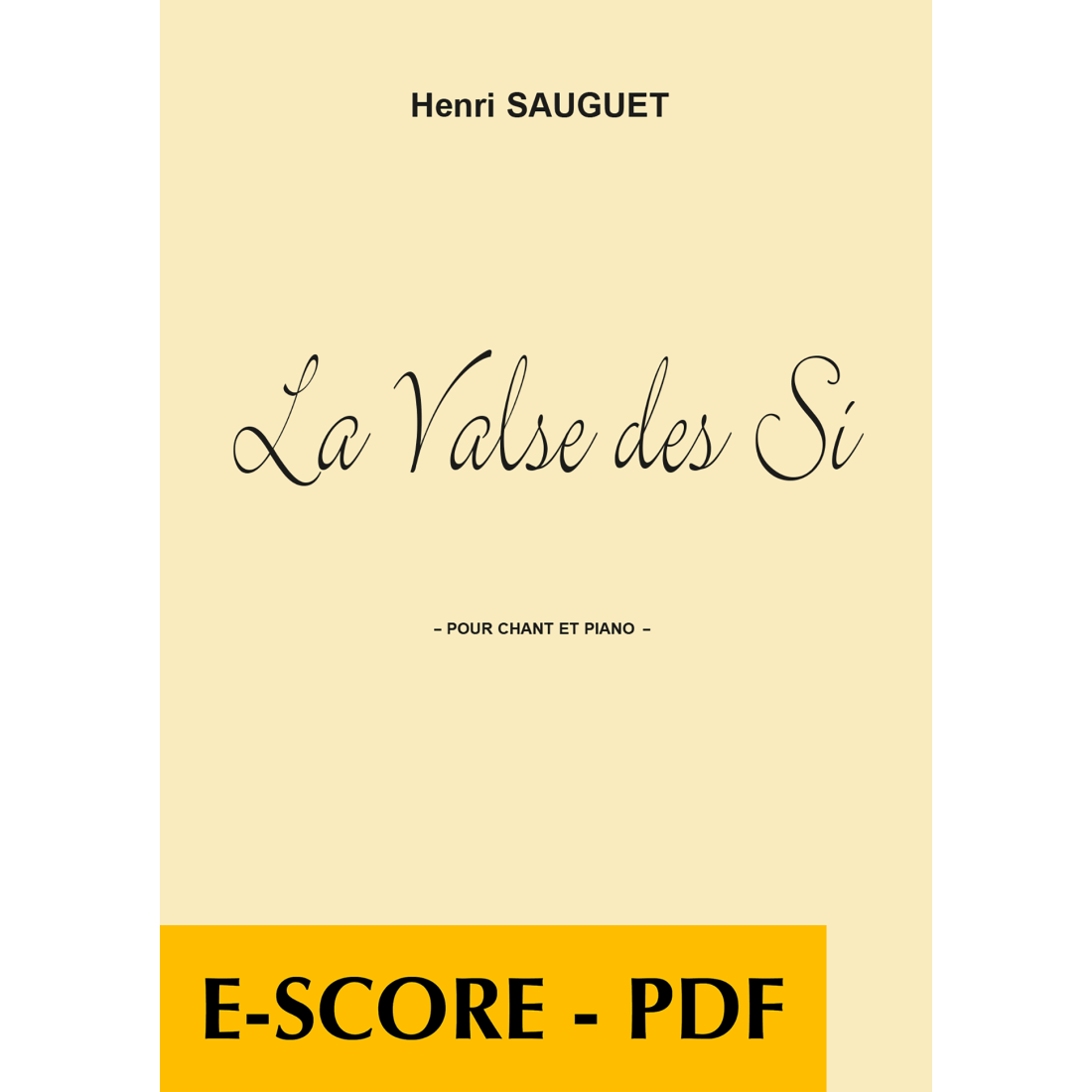 La valse des Si for vocal and piano -...